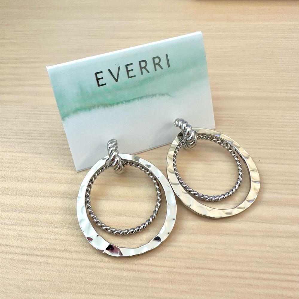 EVERRI - Textured Door Knocker Hoop Earrings